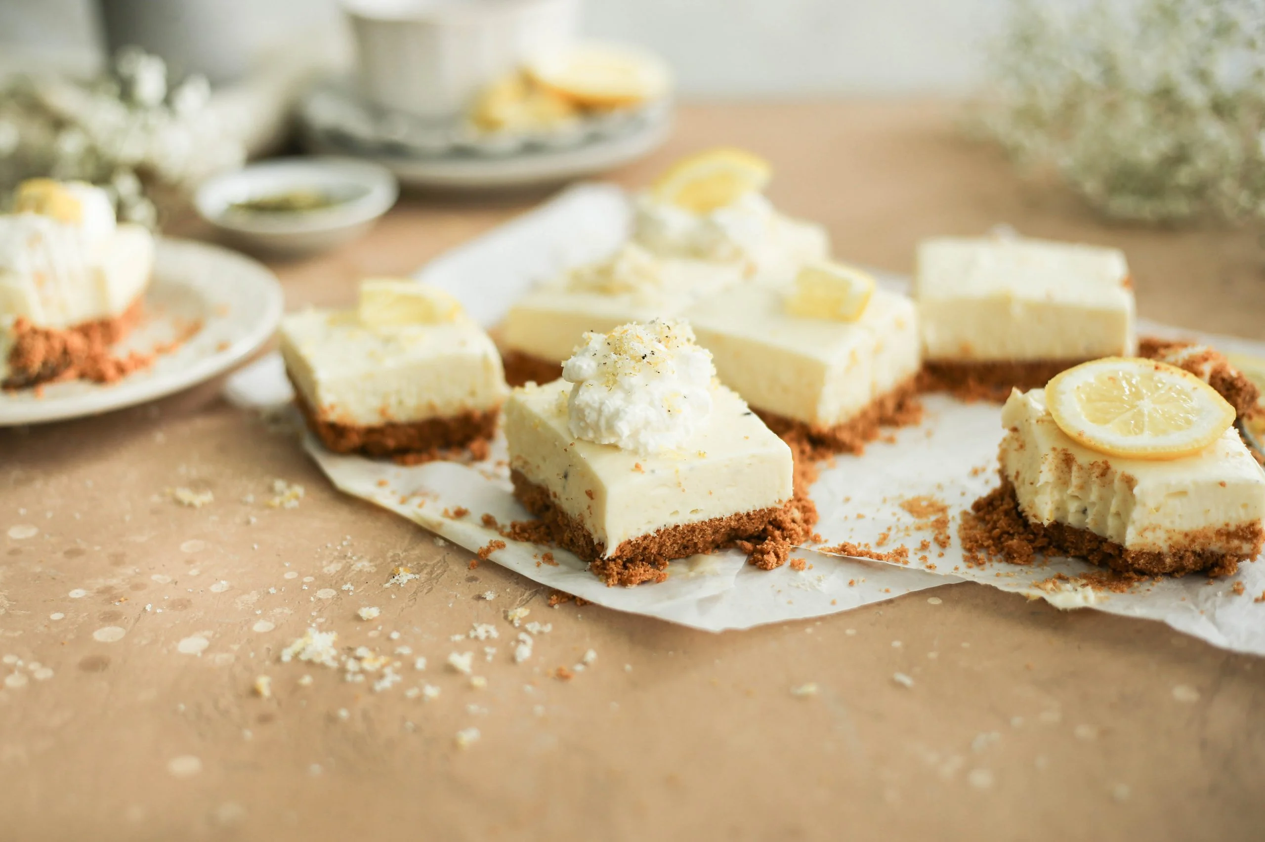 no-bake white chocolate lemon cardamom slices