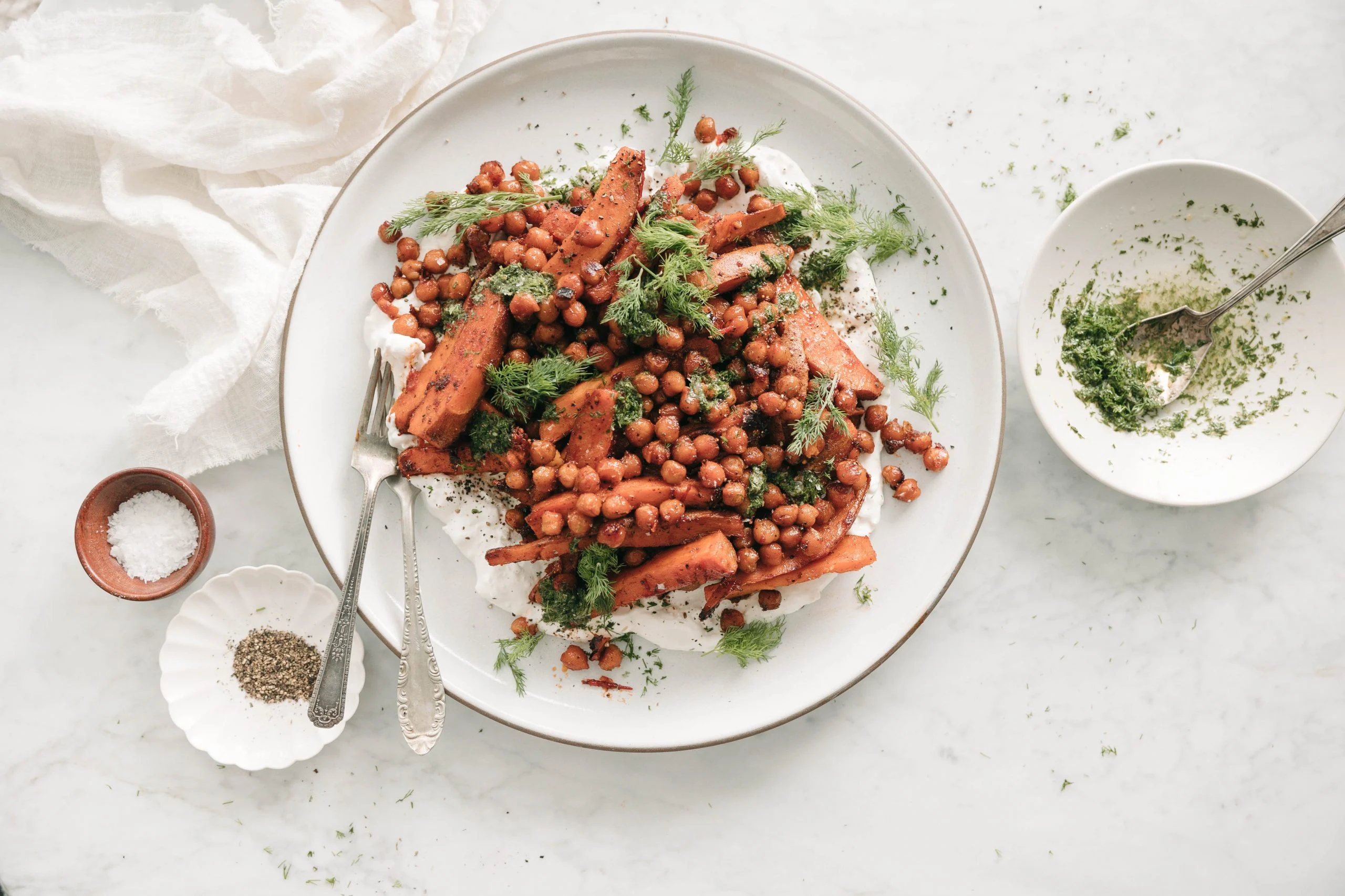 Sheet Pan Sweet Potato and Chickpea Bowl