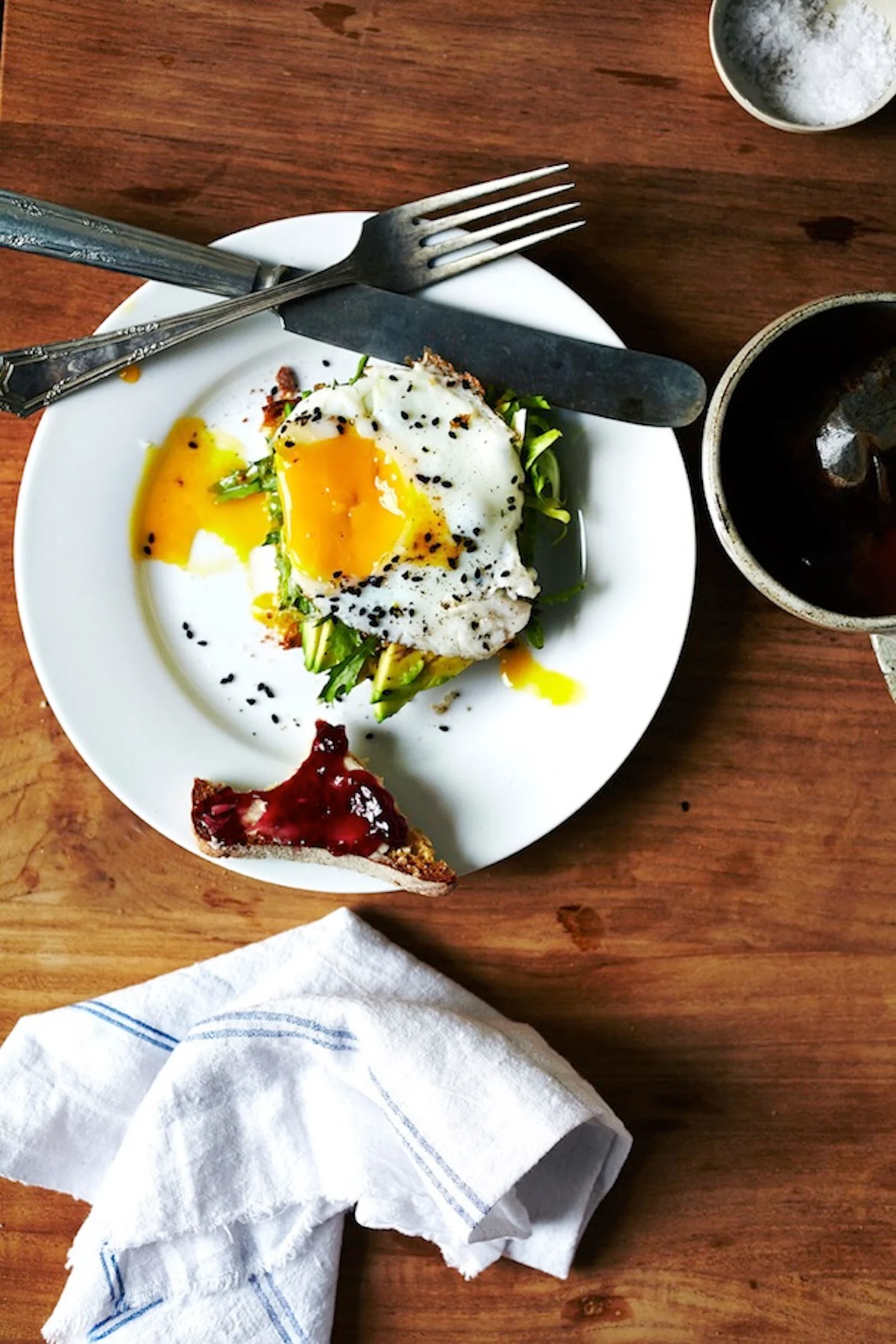 Avocado Toast With Egg & Frisée