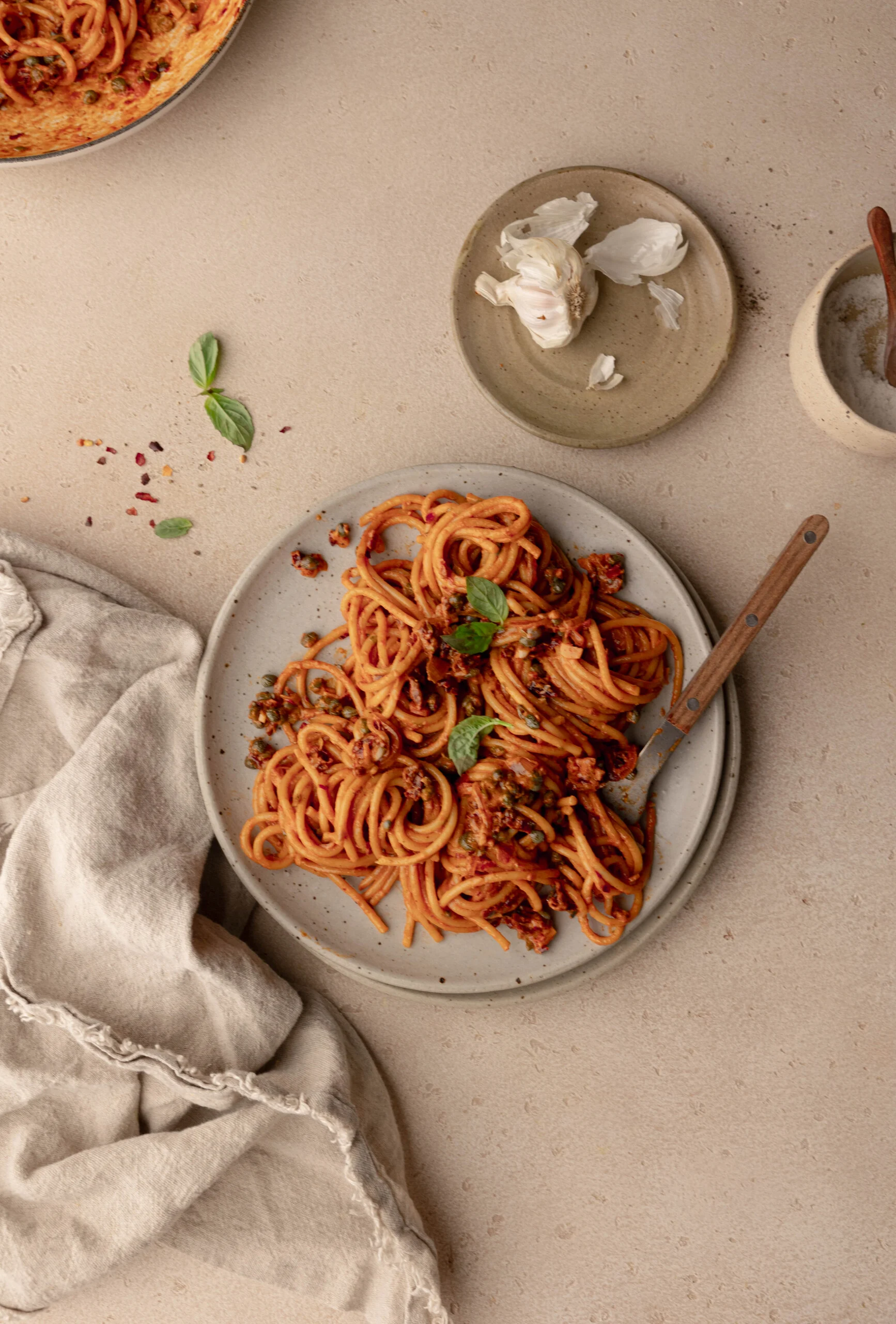 sun dried tomato caper pasta